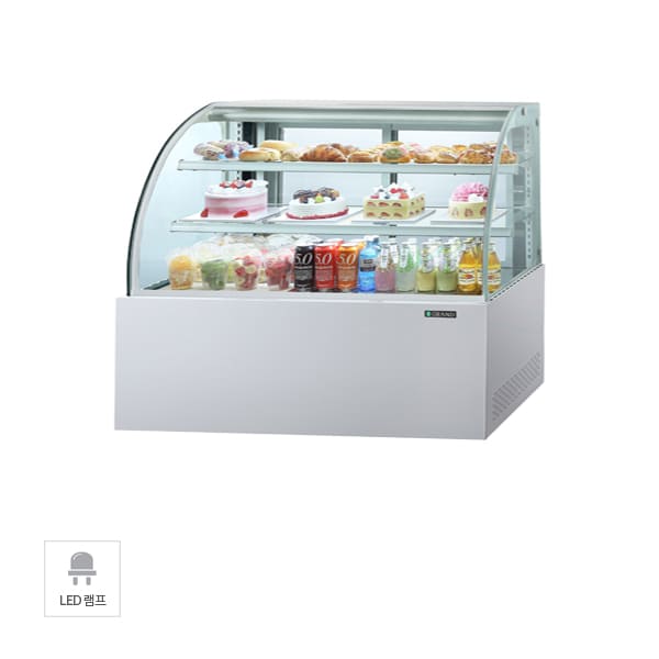 [그랜드우성] 간냉식 제과쇼케이스 1500 곡면 뒷문형 3단 (화이트) 렌탈 가격비교