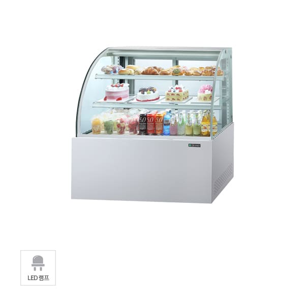 [그랜드우성] 간냉식 제과쇼케이스 900 곡면 뒷문형 3단 (화이트) 렌탈 가격비교