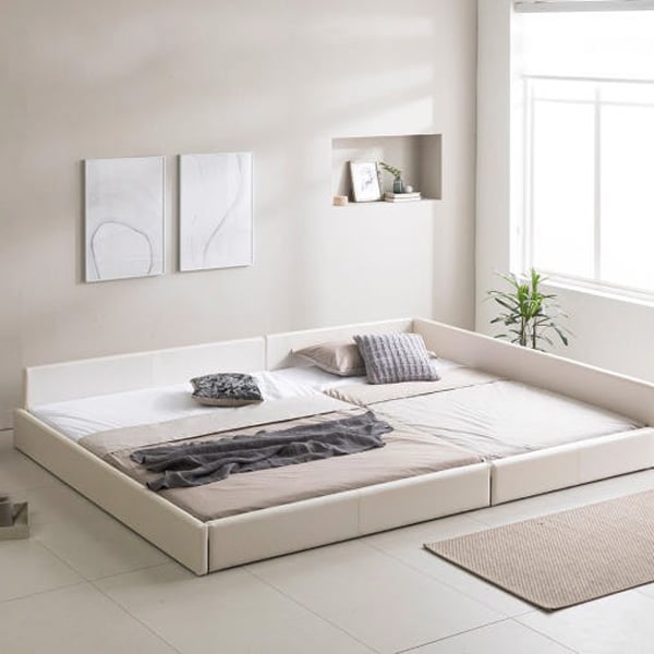 [인홈] 라온 슬림형 저상형 침대 Q + Q 렌탈 가격비교