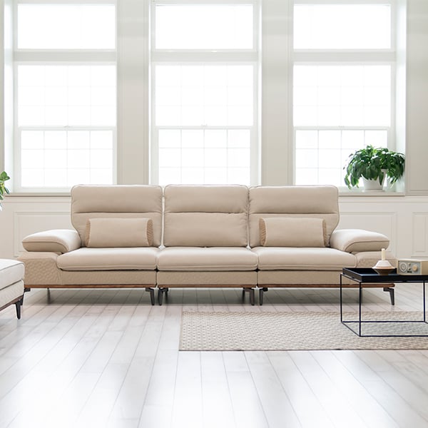 [헨지디자인] 마리오 4인 일자형 소파 렌탈 가격비교