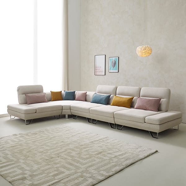 [퍼니챗] 샤르니 조야원단 6인용 패브릭 코너형 스윙소파 (올 아이보리) 렌탈 가격비교