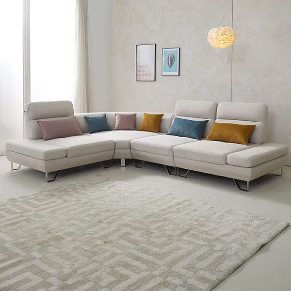 [퍼니챗] 샤르니 조야원단 5인용 패브릭 코너형 스윙소파 (올 아이보리) 렌탈 가격비교