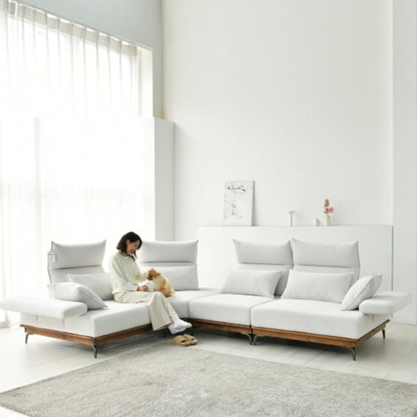 [퍼니챗] 헤라 5인용 코너형 코모도 패브릭 원목 스윙소파 렌탈 가격비교