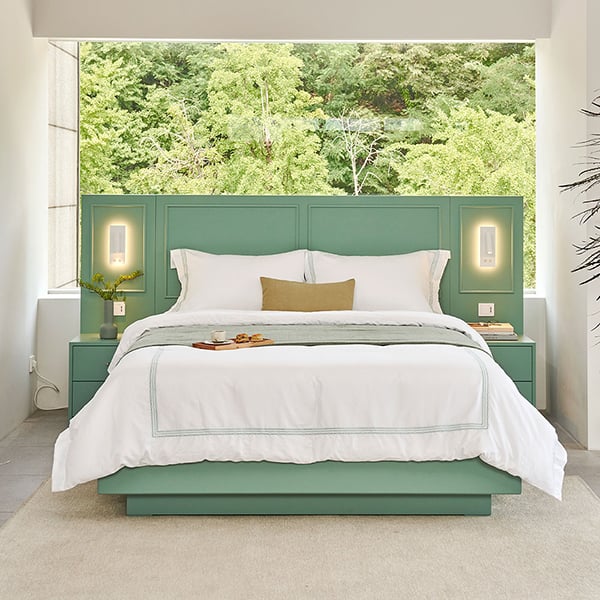 [한국갤러리] 래플스 침대프레임 + 협탁 2개 + 스프링탑 5.0 매트리스 렌탈 가격비교