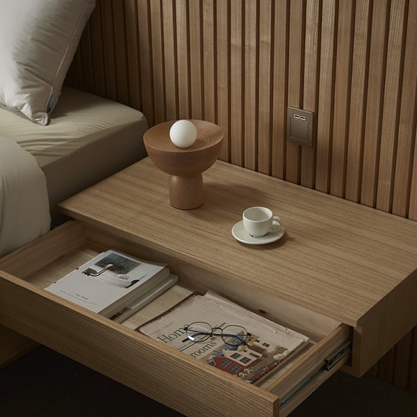 [한국갤러리] 아만 침대프레임 + 협탁 2개 + 어댑트 매트리스 (내추럴) 렌탈 가격비교