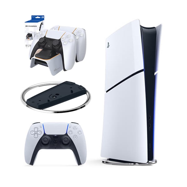 [플스5] 플레이스테이션5 슬림 디스크 에디션 + 수직 받침대 + 겜맥 듀얼 패드 LED 차징 독 렌탈 가격비교