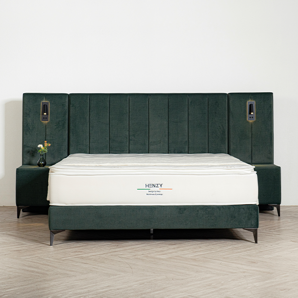 [헨지디자인] 올리브 침대 LK+양쪽협탁 2개+헨지 시그니처 필로우탑 매트리스 Lk 세트 렌탈 가격비교