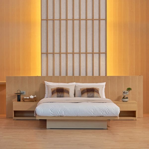 [한국갤러리] 로쿠 침대프레임 + 어댑트 매트리스 + 협탁 2개 렌탈 가격비교