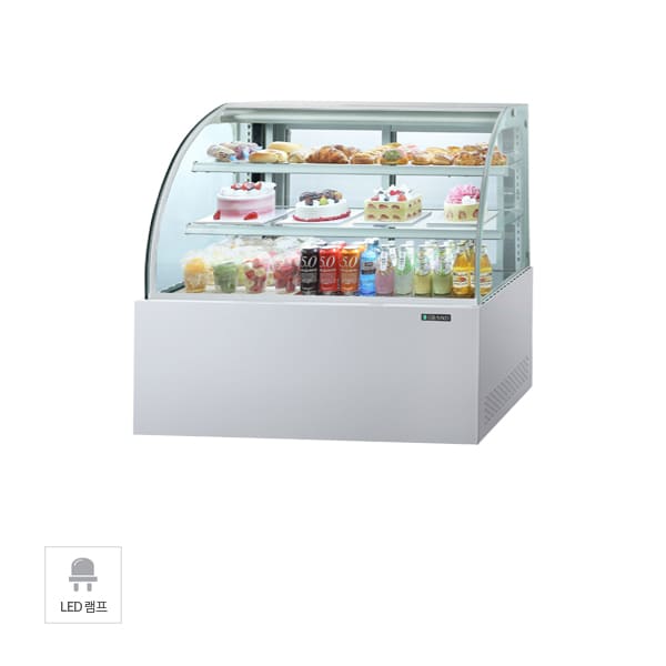 [그랜드우성] 간냉식 제과쇼케이스 1200 곡면 뒷문형 3단 (화이트) 렌탈 가격비교