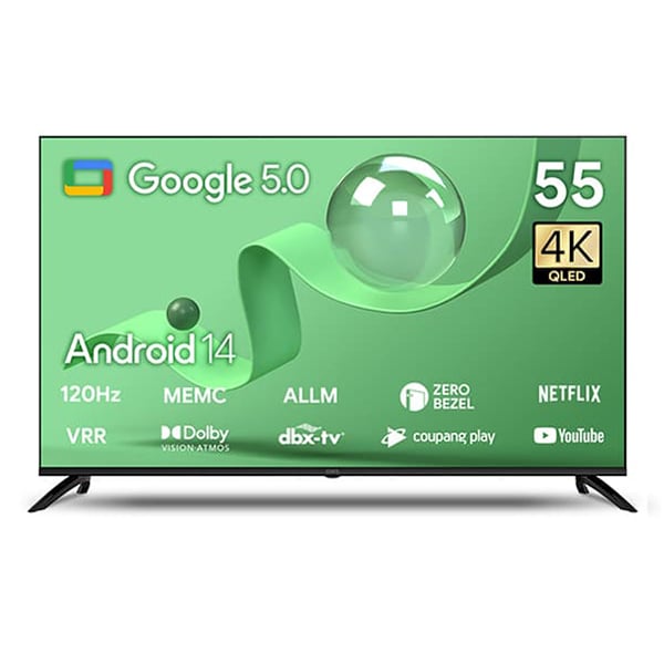 [더함] 스마트 구글 5.0 OS 안드로이드 14 QLED TV 55인치 렌탈 가격비교