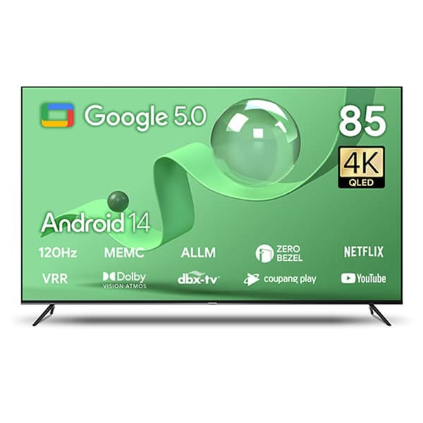 [더함] 스마트 구글 5.0 OS 안드로이드 14 QLED TV 85인치 렌탈 가격비교