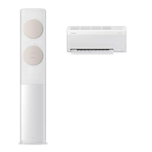 [삼성] 비스포크 AI 무풍 클래식 2in1 에어컨 17평형+6평형 (화이트베이지)