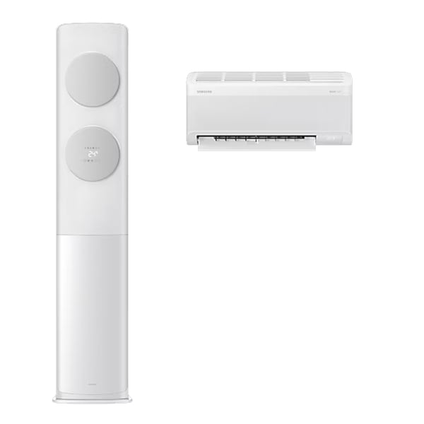 [삼성] 비스포크 AI 무풍 클래식 2in1 에어컨 17평형+6평형 (화이트그레이)