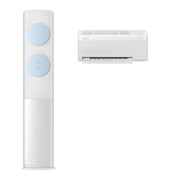 [삼성] 비스포크 AI 무풍 클래식 2in1 에어컨 17평형+6평형 (화이트블루)