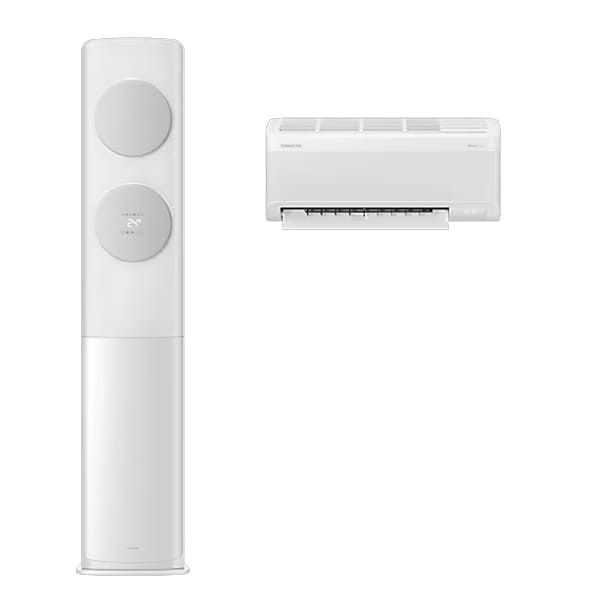 [삼성] 비스포크 AI 무풍 클래식 2in1 에어컨 19평형+6평형 (화이트그레이)