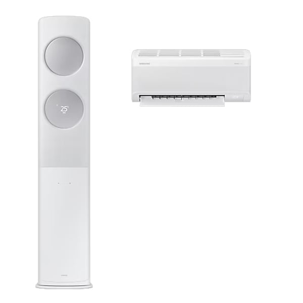 [삼성] 비스포크 AI 무풍 클래식 2in1 에어컨 19평형+6평형 (화이트실버)