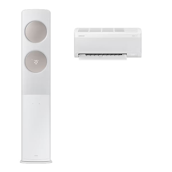 [삼성] 비스포크 AI 무풍 클래식 2in1 에어컨 19평형+6평형 (화이트베이지)