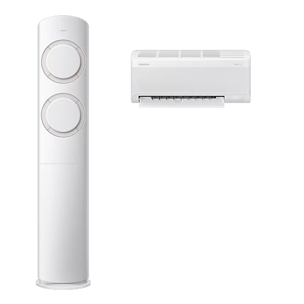 [삼성] AI Q9000 2in1 에어컨 17평형+6평형 (화이트베이지)