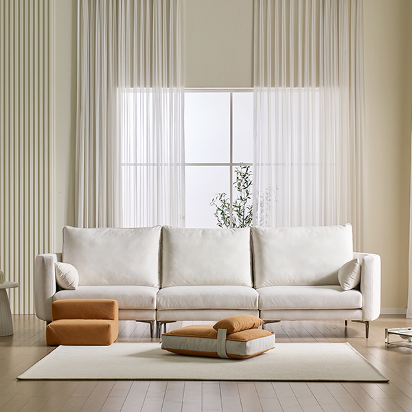 [헨지디자인] 레오 일자형 소파 4인용 렌탈 가격비교