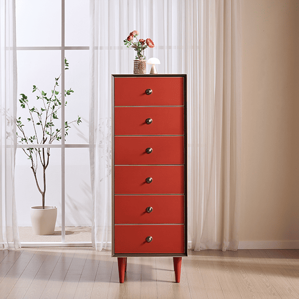 [헨지디자인] 플레르 6단 서랍장 (레드) 렌탈 가격비교