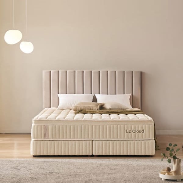 [라클라우드] 루즈노 프리미엄 침대 프레임+매트리스 세트 (Q) (라이트그레이) 렌탈 가격비교