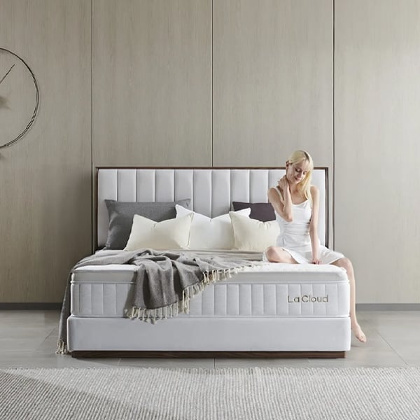 [라클라우드] 시에스타 호텔식 침대 프레임+매트리스 세트 (K) (네추럴 브라운) 렌탈 가격비교