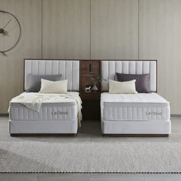 [라클라우드] 시에스타 호텔식 침대 프레임+매트리스+패널 세트 (트윈) (네추럴 오크) 렌탈 가격비교
