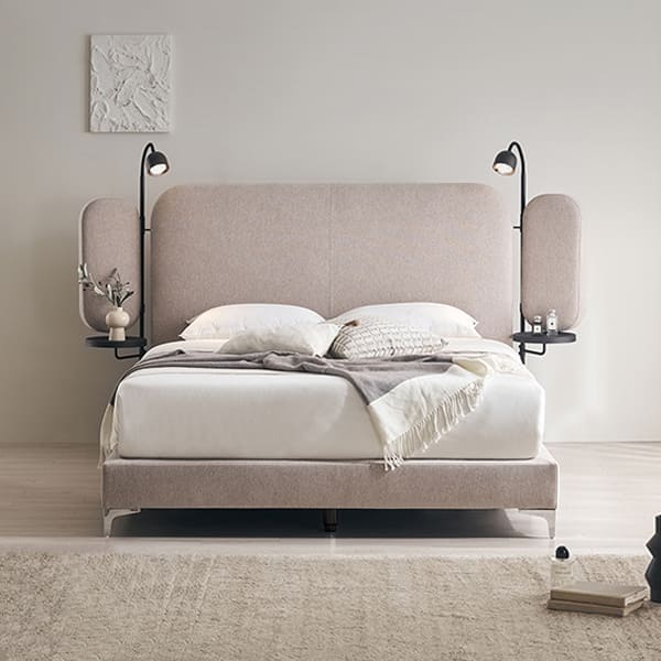 [쉐우드] 클루아 평상형 LED 패브릭 침대 프레임 Q 렌탈 가격비교