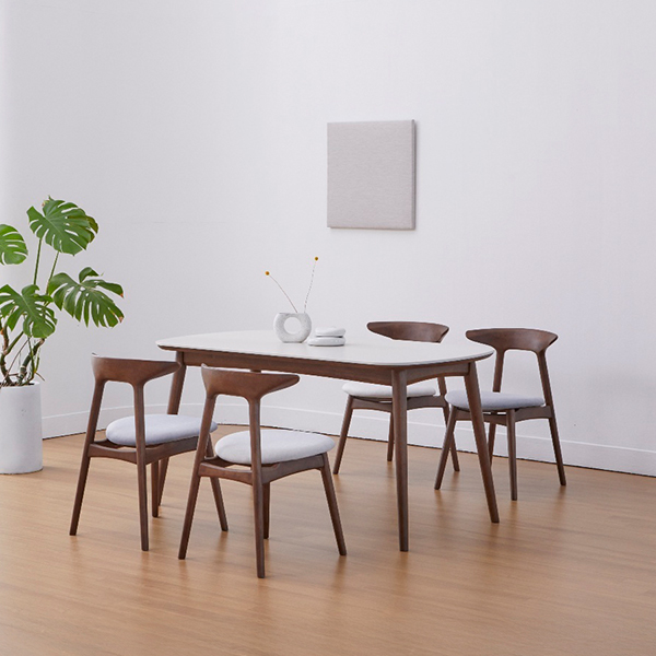 [헨지디자인] 카일리 4인 포세린 식탁 벤치형 세트 (의자2+벤치1) 렌탈 가격비교