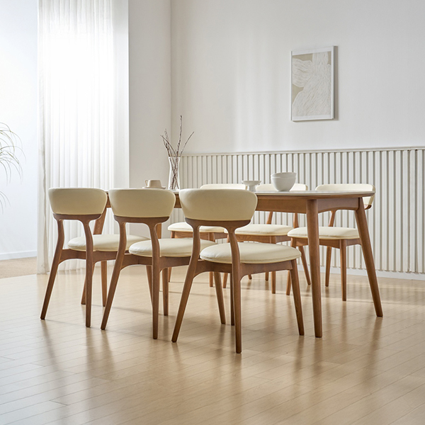 [헨지디자인] 마인 4인 포세린 벤치형 식탁 1500 세트 (의자2+벤치1) 렌탈 가격비교